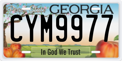 GA license plate CYM9977