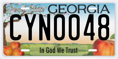 GA license plate CYN0048