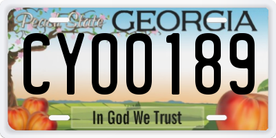 GA license plate CYO0189