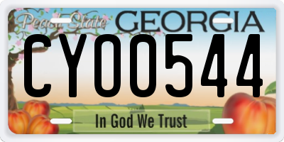 GA license plate CYO0544