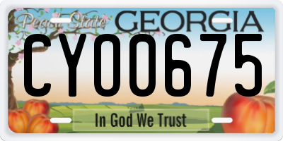 GA license plate CYO0675