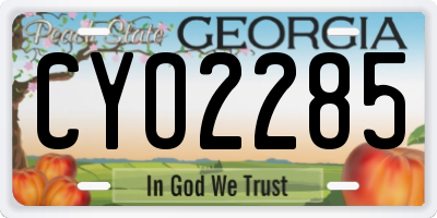 GA license plate CYO2285