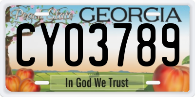 GA license plate CYO3789