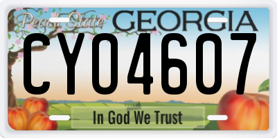 GA license plate CYO4607