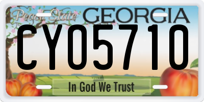 GA license plate CYO5710