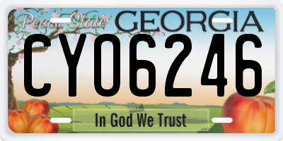 GA license plate CYO6246