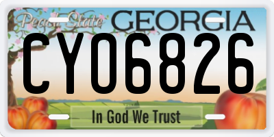 GA license plate CYO6826