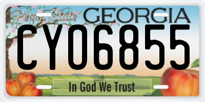 GA license plate CYO6855