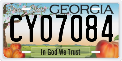 GA license plate CYO7084
