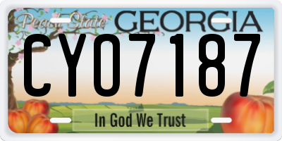 GA license plate CYO7187