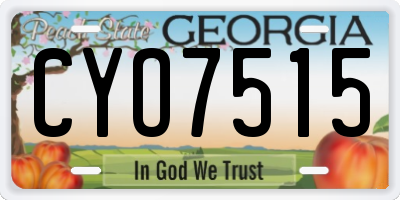 GA license plate CYO7515