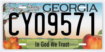 GA license plate CYO9571