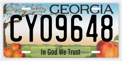 GA license plate CYO9648