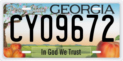 GA license plate CYO9672