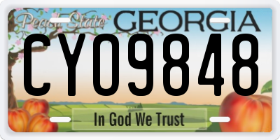 GA license plate CYO9848