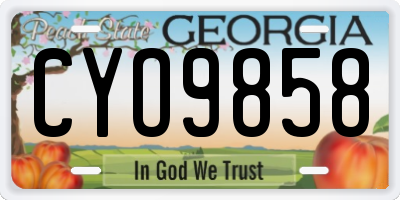GA license plate CYO9858