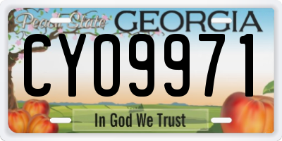GA license plate CYO9971