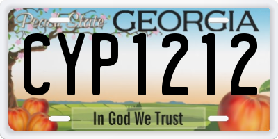 GA license plate CYP1212