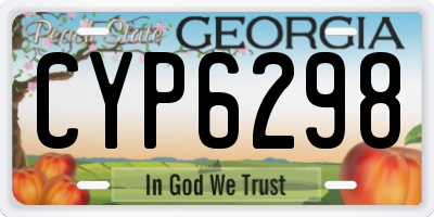 GA license plate CYP6298