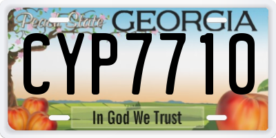 GA license plate CYP7710