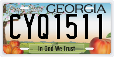 GA license plate CYQ1511