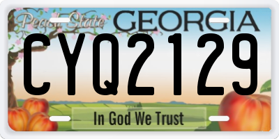 GA license plate CYQ2129