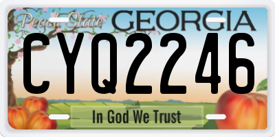 GA license plate CYQ2246