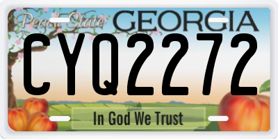 GA license plate CYQ2272