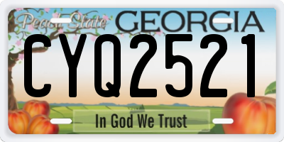 GA license plate CYQ2521