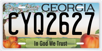 GA license plate CYQ2627