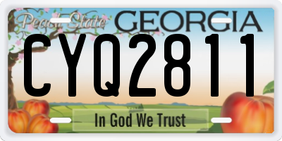 GA license plate CYQ2811