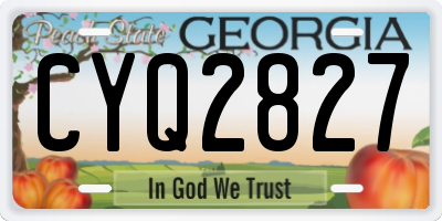 GA license plate CYQ2827