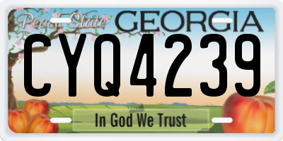 GA license plate CYQ4239