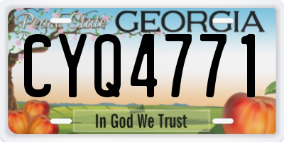 GA license plate CYQ4771