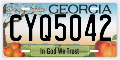 GA license plate CYQ5042