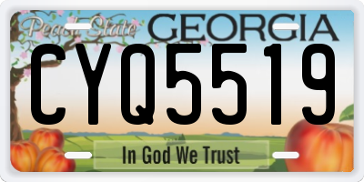 GA license plate CYQ5519