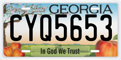 GA license plate CYQ5653