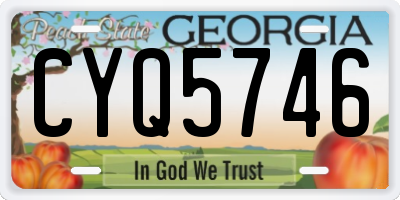 GA license plate CYQ5746
