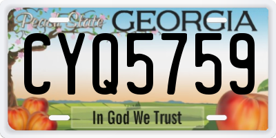 GA license plate CYQ5759