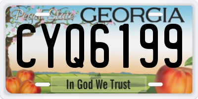 GA license plate CYQ6199