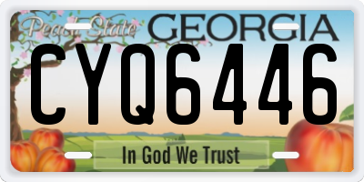 GA license plate CYQ6446