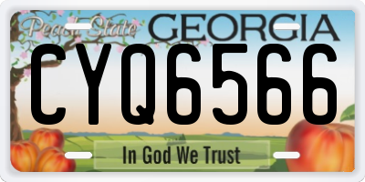 GA license plate CYQ6566