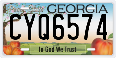 GA license plate CYQ6574
