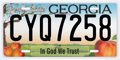 GA license plate CYQ7258
