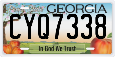 GA license plate CYQ7338