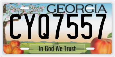 GA license plate CYQ7557