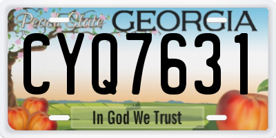 GA license plate CYQ7631