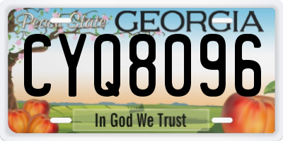 GA license plate CYQ8096