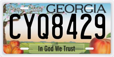 GA license plate CYQ8429