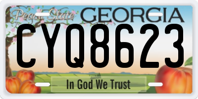 GA license plate CYQ8623